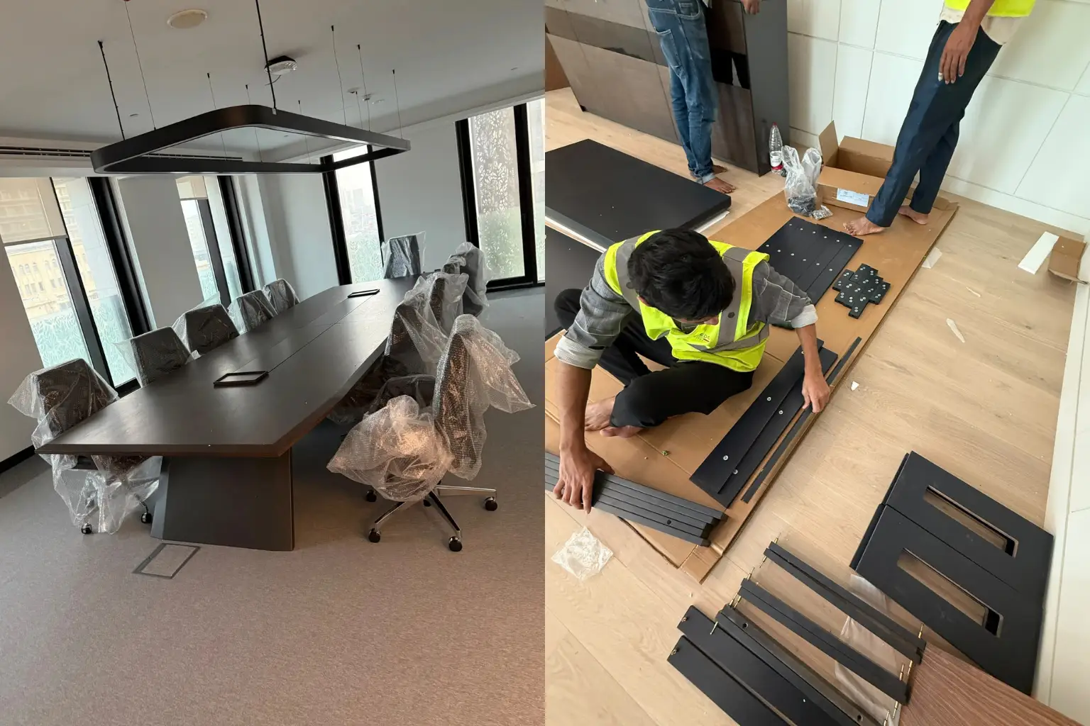 office conference table installations setup